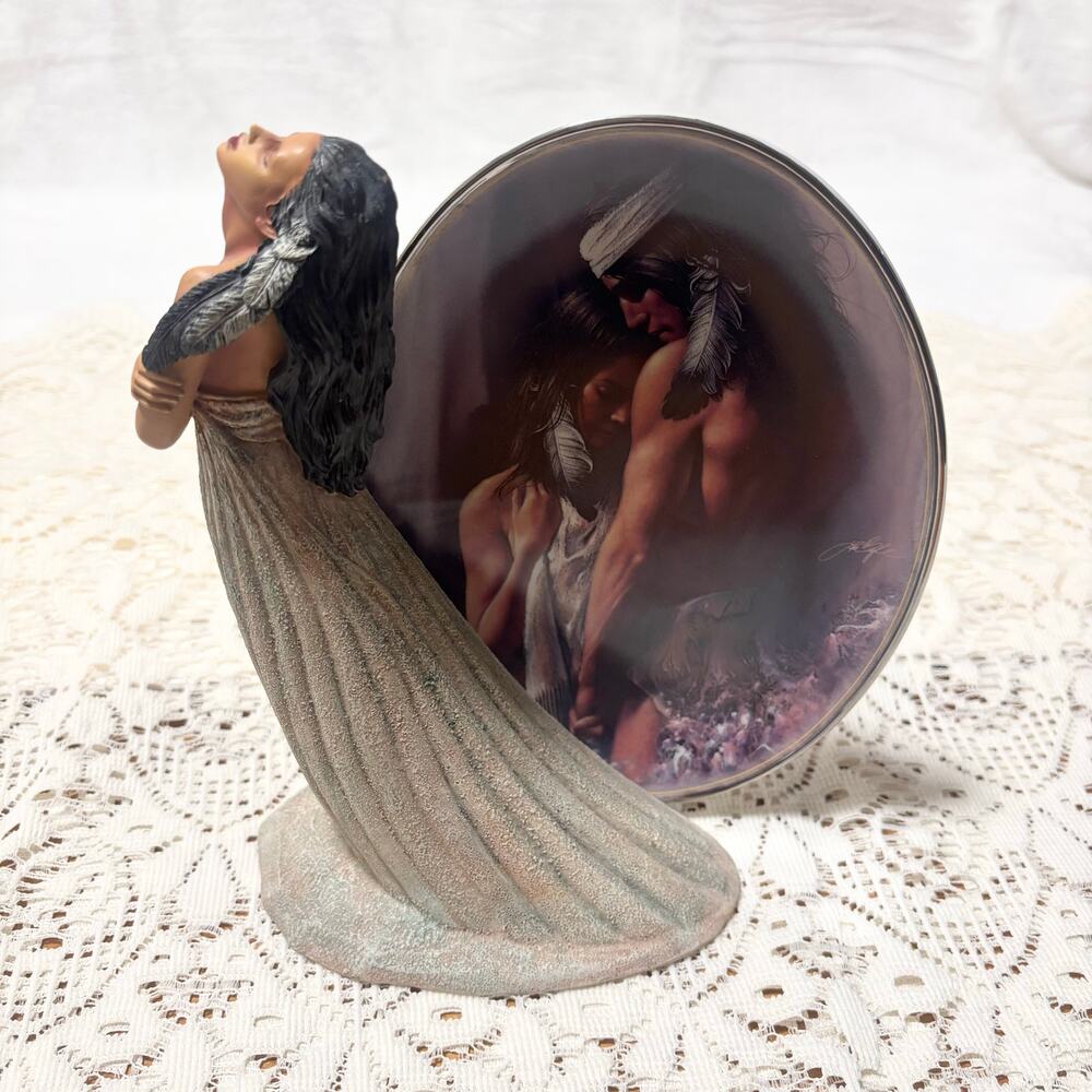 “Tender Yearning” Bradford Exchange Sculpture + Plate